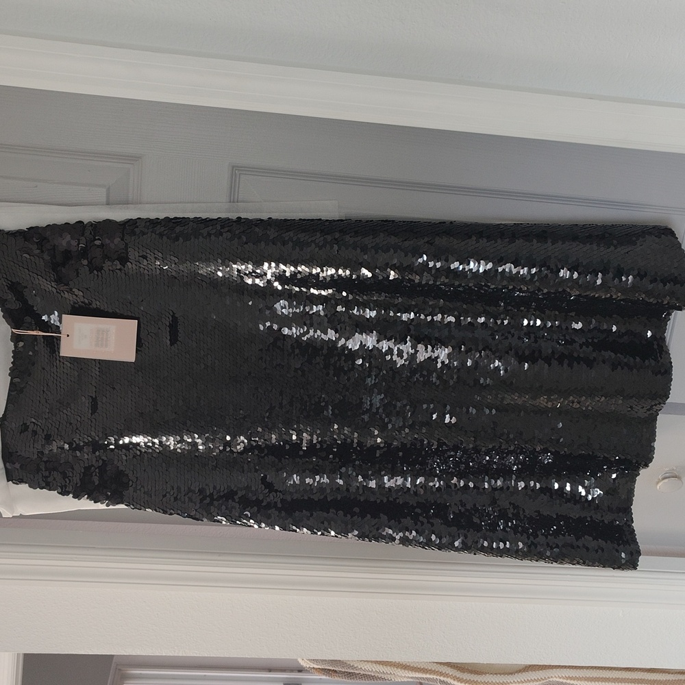 Alexis Black Sequin Skirt